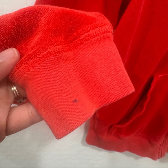 Vintage Juicy Couture Terry Cloth Jacket Womens Medium Pink-Red Y2K Tracksuit - Picture 4 of 11